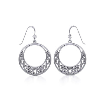 Celtic Moon Silver Earrings TE101 - Jewelry